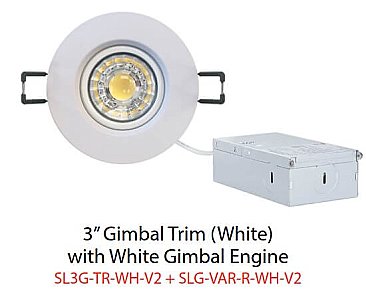 3" ARANI GIMBAL TRIM WHITE