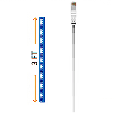 WICD0903WH, CABLE, CONCEPTS, 3FT, CAT, 6, PATCH, CABLE, WHITE
