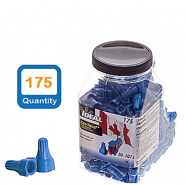 30-107J, IDEAL, INDUSTRIES, BLUE, CAN-TWIST, WIRE, NUTS, JAR, 175