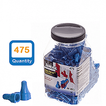 30-307J, IDEAL, INDUSTRIES, BLUE, CAN-TWIST, WIRE, NUTS, JAR, 475