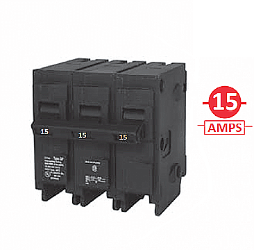 Q315, SIEMENS, 3, POLE, 15, AMP, PUSH, ON, BREAKER