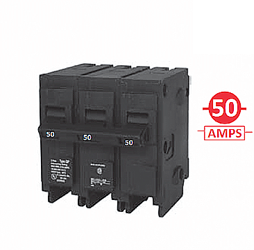 Q350, SIEMENS, 3, POLE, 50, AMP, PUSH, ON, BREAKER