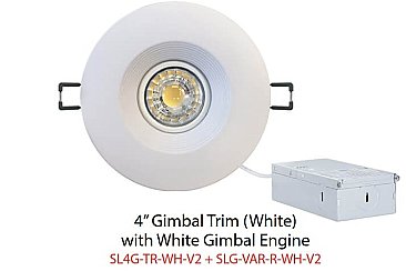 4" ARANI GIMBAL TRIM WHITE