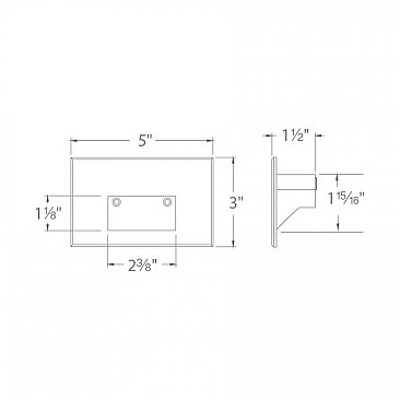 LED STEP LIGHT HORIZONTAL SCOOP 3K -BRONZE