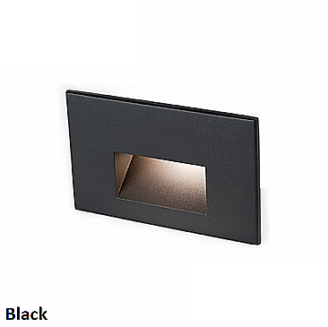 4011-27BK, WAC, LIGHTING, LED, LED, STEP, LIGHT, HORIZONTAL, SCOOP, 27K, -BLACK