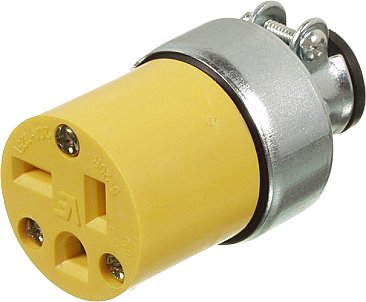 45406, VISTA, ELECTRICAL, PRODUCTS, 20, AMP, 125, VOLT, FEMALE, CORD, END, YELLOW