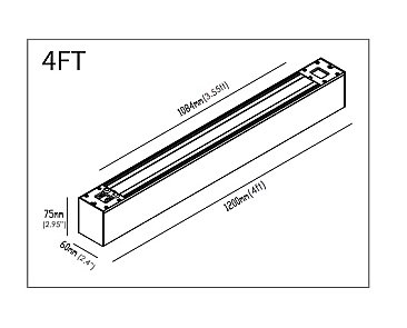4FT ARCHITECTURAL LINEAR 50/40/30 WATT 6500 LUMENS WHITE