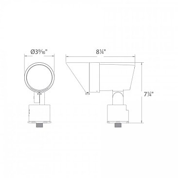 LARGE LED SPOT LIGHT 27K ADJUSTABLE BRIGHTNESS BLACK