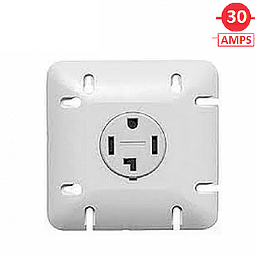 RR430WIPCN, HUBBEL, 30A, 125/250V, DRYER, RECEPT,, PLATE, INCLUDED