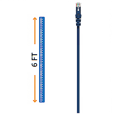 WICD0906BL, CABLE, CONCEPTS, 6FT, CAT, 6, PATCH, CABLE, BLUE