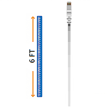 WICD0906WH, CABLE, CONCEPTS, 6FT, CAT, 6, PATCH, CABLE, WHITE