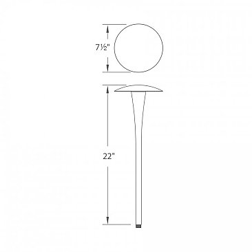7" DOME AREA PATH LIGHT 12V 3K BRONZE