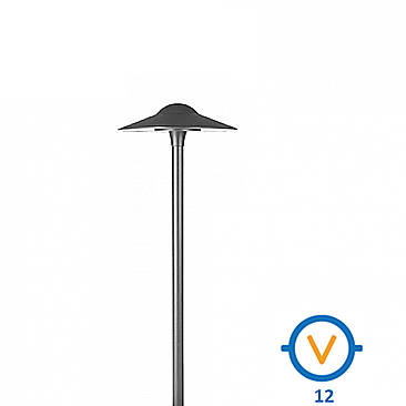 6051-27BK, WAC, LIGHTING, LED, 8", CANOPY, PATH, LIGHT, 12V, 27K, BLACK