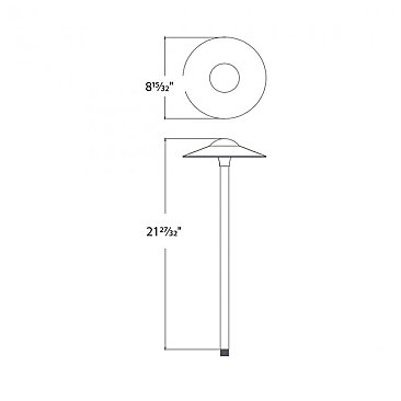 8" CANOPY PATH LIGHT 12V 27K BLACK