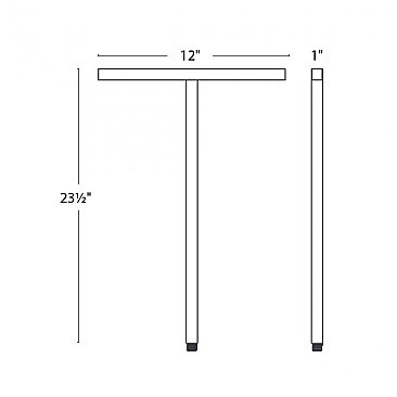 BALANCE DOUBLE LED PATH LIGHT 12V 27K BLACK