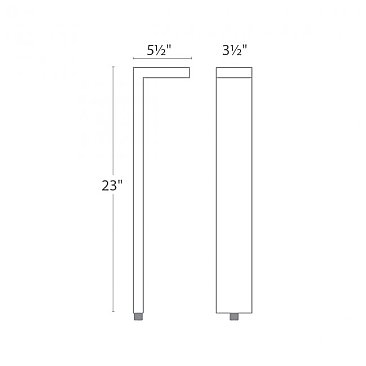 LEDGE LED PATH LIGHT 12V 27K BLACK