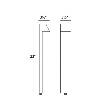 QUAD LED PATH LIGHT 12V 27K BRONZE