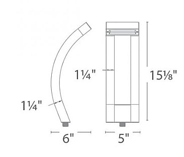 SMALL SLIDE LED PATH LIGHT 12V 3K BRONZE