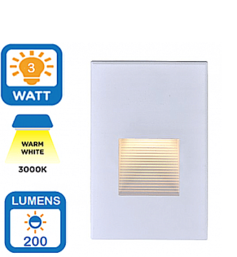 65-405, SATCO/NUVO, VERTICAL, STEP, LIGHT, 3K, WHITE