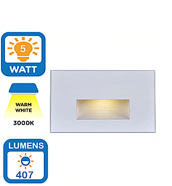 65-407, SATCO/NUVO, HORIZONTAL, STEP, LIGHT, 3K, WHITE