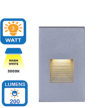 65-409, SATCO/NUVO, VERTICAL, STEP, LIGHT, 3K, GREY