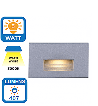 65-411, SATCO/NUVO, HORIZONTAL, STEP, LIGHT, 3K, GREY