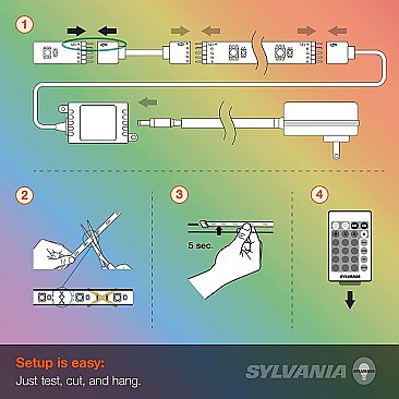 10' LED RGBW MOSAIC FLEXIBLE LIGHT STARTER KIT 65482