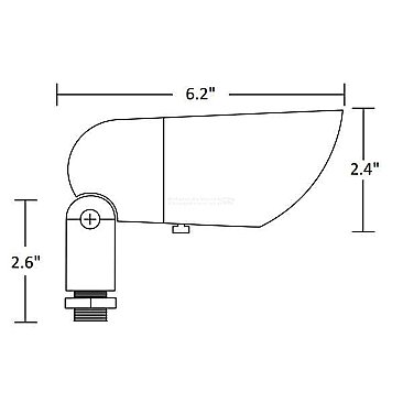 6.2" MODERN BULLET SPOT 12V MR16 TEXTURED BRONZE