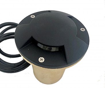 3-DIRECTIONAL INGROUND LIGHT 12V MR16 SOLID BRASS BLACK