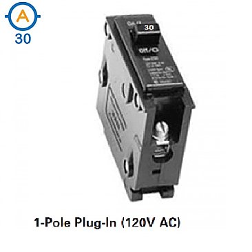 1 POLE 30 AMP PUSH ON CIRCUIT BREAKER