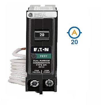 1 POLE 20 AMP COMBINATION ARC FAULT CIRCUIT BREAKER