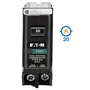 1 POLE 20 AMP COMBINATION ARC FAULT CIRCUIT BREAKER