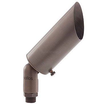 6.7" STRAIGHT BULLET SPOT 12V MR16 ANTIQUE BRASS