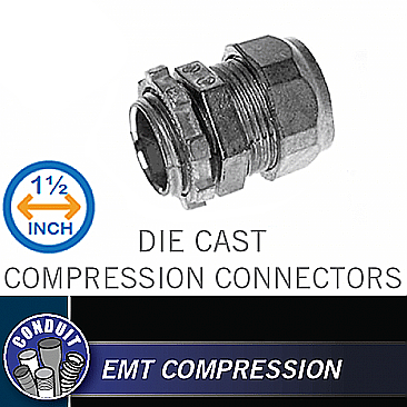 CCZ150, HUBBEL, 1-1/2", DIE, CAST, COMPRESSION, CONNECTOR
