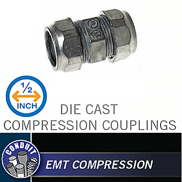 CKZ050, HUBBEL, 1/2", DIE, CAST, COMPRESSION, COUPLING