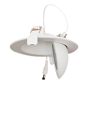 DL4-023-8W/WH, VOTATEC, 4", MULTI-DIRECTIONAL, GIMBAL, 3/4/5K, WHITE