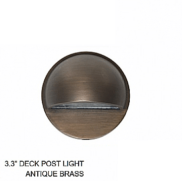DPL033-AB, SOLLOS, DECK, POST, LIGHT, ANTIQUE, BRASS