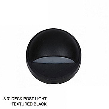 DPL033-TB, SOLLOS, DECK, POST, LIGHT, 12V, G4, TEXTURED, BLACK