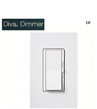 DVLV600P-WH, LUTRON, DIVA, 450W, SINGLE-POLE, MAGNETIC, LOW-VOLTAGE, DIMMER