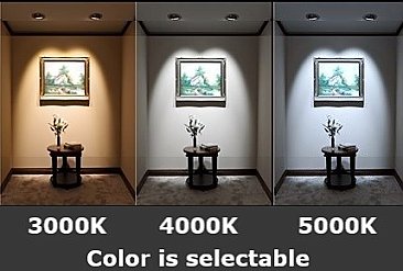 6" ROUND SLIM DOWNLIGHT 12 WATT 1100 LUMENS 3 COLOR SELECTABLE