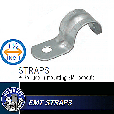 E1S150, HUBBEL, EMT, 1H, STRAPS, 1-1/2"