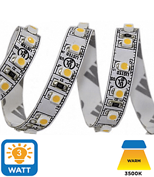 EV3-IN-16-24V-3400, AXITE, INDOOR, LED, RIBBON, 3W/FT, 34K, 90CRI, 24V, 16'