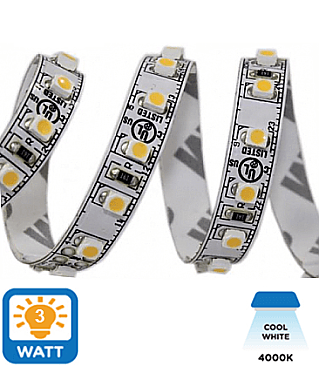 EV3-IN-16-24V-4100, AXITE, INDOOR, LED, RIBBON, 3W/FT, 41K, 90CRI, 24V, 16'