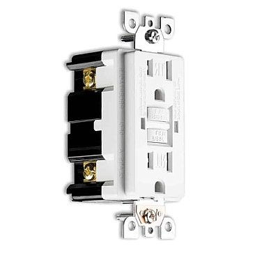 YGB-094-WH, 15, AMP, GFI, DUPLEX, TR, RECEPTACLE, WHITE