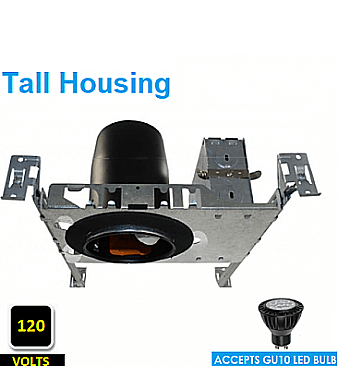 H350LGICQA, AXITE, 3-1/2", TALL, NEW, CONSTRUCTION, IC, HOUSING, 120V, GU10