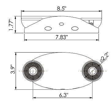 90 MIN 2 X 1 WATT 180 LUMENS(360LM) EMERGENCY PACK