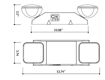 90 MIN 2 X 2.4 WATT 360 LUMENS(720LM) EMERGENCY PACK