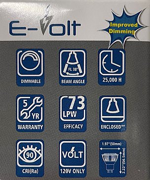 7.5W LED GU10 LAMP 27K - WHITE