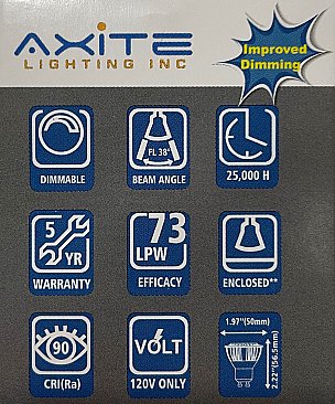 7.5W LED GU10 LAMP 3K - BLACK