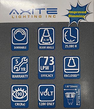 7.5W LED GU10 LAMP 30K - WHITE